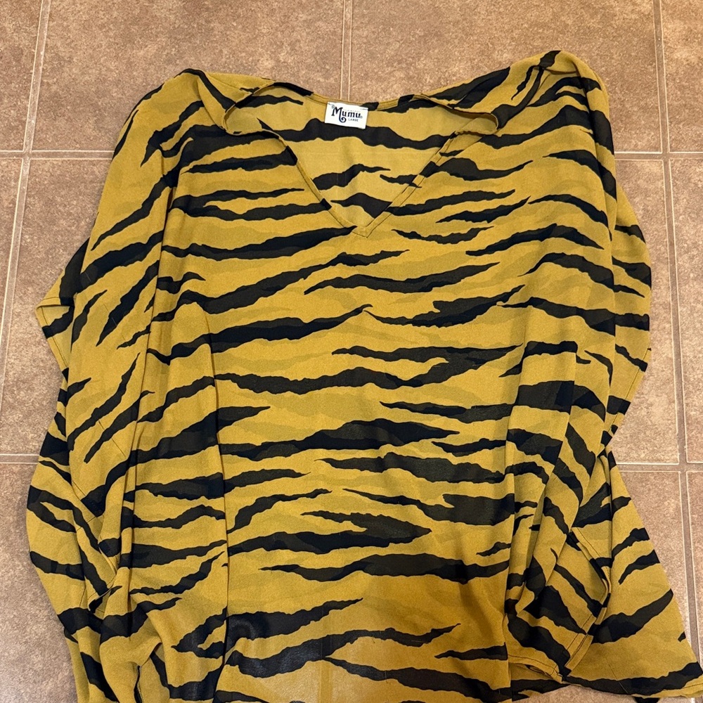 Show Me Your MuMu Yellow and Black Tiger Stripe Coverup